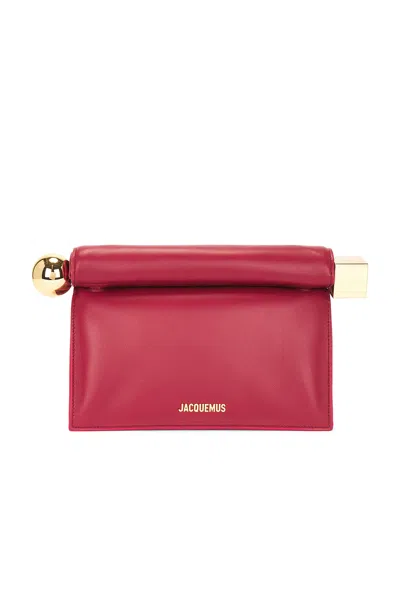 Jacquemus La Pochette Rond Carre In Red
