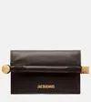 Jacquemus La Pochette Rond Carré Small Leather Clutch In Brown