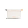 Jacquemus La Petite Natural Pochette Golden Logo In White
