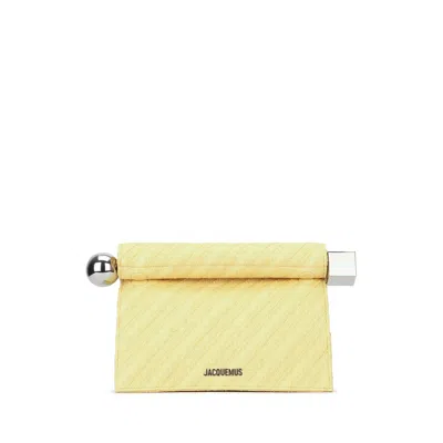 Jacquemus La Pochette Rond Carre In Yellow
