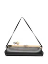 Jacquemus Rectangular Silhouette Clutch Bag With Top Handle In Black