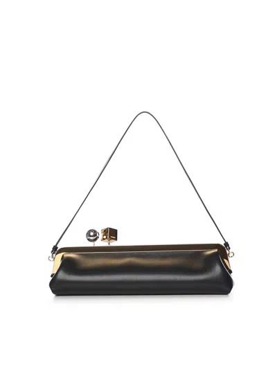 Jacquemus La Pochette Salon Leather Bag In Black