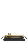 Jacquemus Womens Black La Pochette Salon Leather Clutch Bag