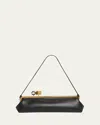 Jacquemus Rectangular Silhouette Clutch Bag With Top Handle In La Pochette Salon