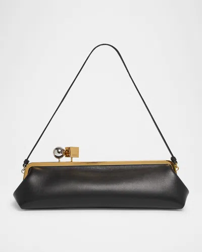 JACQUEMUS LA POCHETTE SALON LEATHER SHOULDER BAG