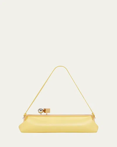 JACQUEMUS LA POCHETTE SALON LEATHER SHOULDER BAG