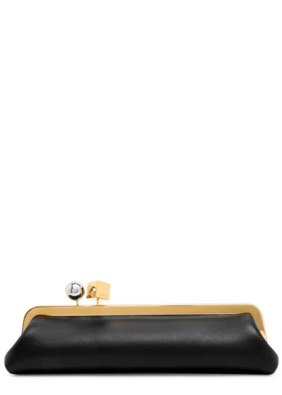 JACQUEMUS JACQUEMUS LA POCHETTE SALON LEATHER TOP HANDLE BAG