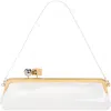 Jacquemus La Pochette Salon Patent Leather Clutch In White