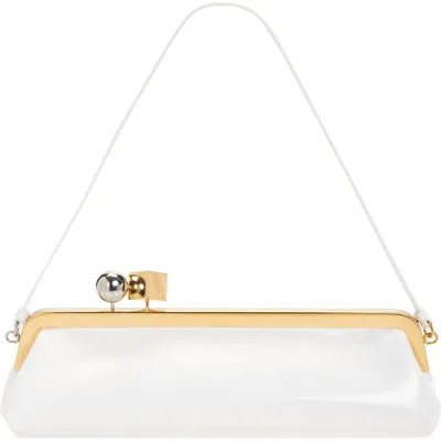 Jacquemus La Pochette Salon Patent Leather Clutch In White