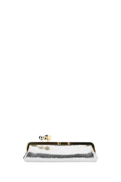 Jacquemus La Pochette Salon Snake-effect Clutch In Multi