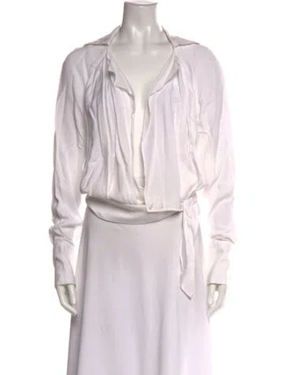 Pre-owned Jacquemus La Riviera V-neck Top In White