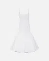Jacquemus Agave Flared Midi Dress With Square Neckline In White