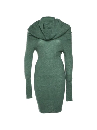 Pre-owned Jacquemus La Robe Ascua Off-the-shoulder Dress In Green