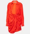 JACQUEMUS LA ROBE BAHIA DRAPED SHIRT DRESS