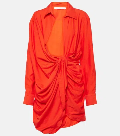 Jacquemus Hemdblusenkleid La Robe Bahia In Orange