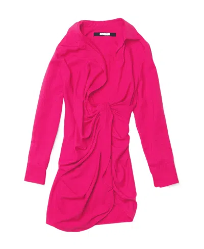 JACQUEMUS LA ROBE BAHIA RUCHED SHIRT MINIDRESS