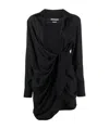 Jacquemus La Robe Bahia Viscose Jersey Mini Dress In Black