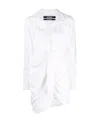 Jacquemus La Robe Bahia Cotton Shirt Dress In White