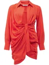 Jacquemus Hemdblusenkleid La Robe Bahia In Orange