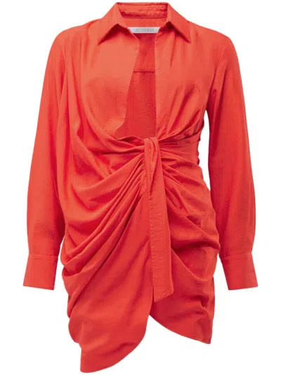 Jacquemus Hemdblusenkleid La Robe Bahia In Orange