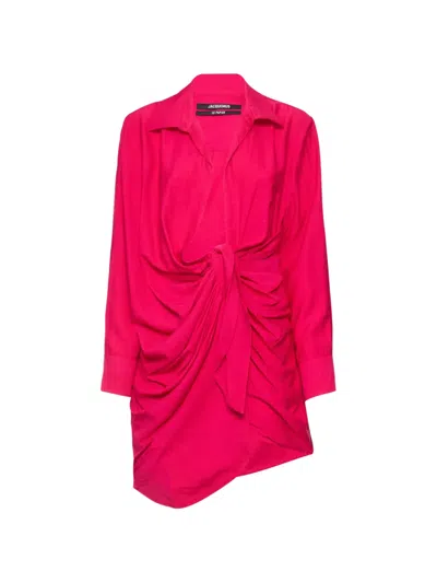 Jacquemus La Robe Bahia Mini Dress In Pink