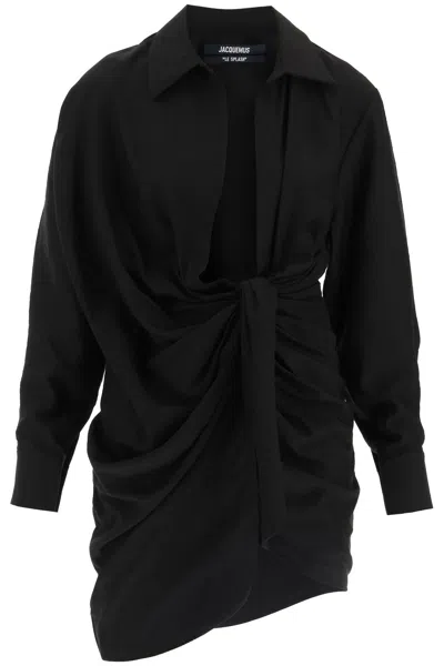 Jacquemus La Robe Bahia Mini Dress Women In Black