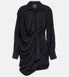 Jacquemus La Robe Bahia Viscose Jersey Mini Dress In Blue