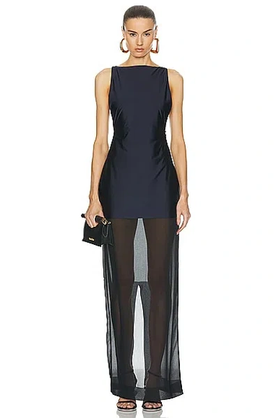 Jacquemus Black 'la Robe Castagna Longue' Maxi Dress In Multi
