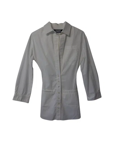 Jacquemus La Robe Baunhilha Layered Shirt Dress In White Cotton