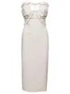 Jacquemus La Robe Bikini Strapless Midi Dress In White