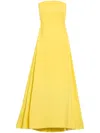 Jacquemus Strapless Yellow Evening Dress With Subtle Drape In Yellow
