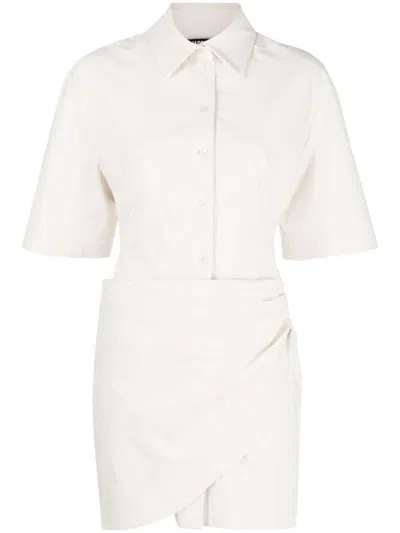 Jacquemus La Robe Camisa In Ivory