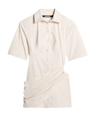 Jacquemus La Robe Camisa Shirt Dress In White