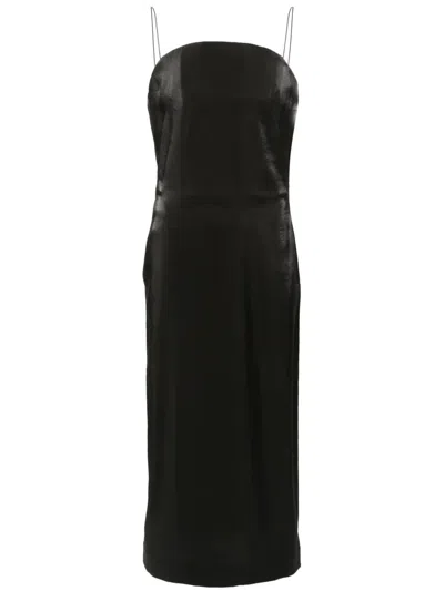Jacquemus La Robe Carino Satin Midi Dress In Black