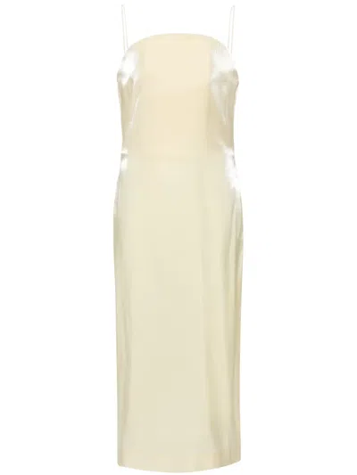 Jacquemus La Robe Carino Satin Midi Dress In Neutral