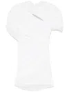 Jacquemus Castagna Cutout Draped Chiffon Mini Dress In White