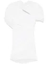 Jacquemus Castagna Cutout Draped Chiffon Mini Dress In White