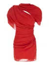 Jacquemus 'la Robe Castagna' Red Dress With Ruched Detail And Rear Cut-out In Red