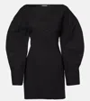 Jacquemus Shirt Dress Featuring Adjustable Belt In Black