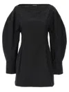 Jacquemus Shirt Dress Featuring Adjustable Belt In Black