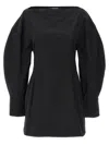 Jacquemus Shirt Dress Featuring Adjustable Belt In Black
