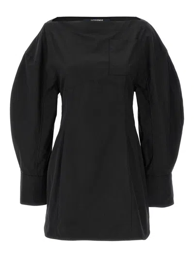 Jacquemus La Robe Chemise Casaco Dress In Black