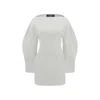 Jacquemus La Casaco Long Sleeve Cotton Shirtdress In White