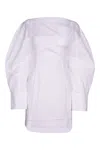 Jacquemus La Casaco Long Sleeve Cotton Shirtdress In White