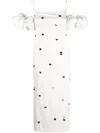 Jacquemus Chouchou Brodee Off-shoulder Mini Dress