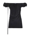 Jacquemus La Robe Ciceri Draped Minidress In Black