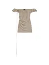 Jacquemus Schulterfreies Minikleid Aus Stretch-jersey Aus Einer Cupromischung Mit Drapierung
