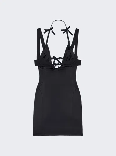 Jacquemus Ciceri Viscose Mini Dress In Black