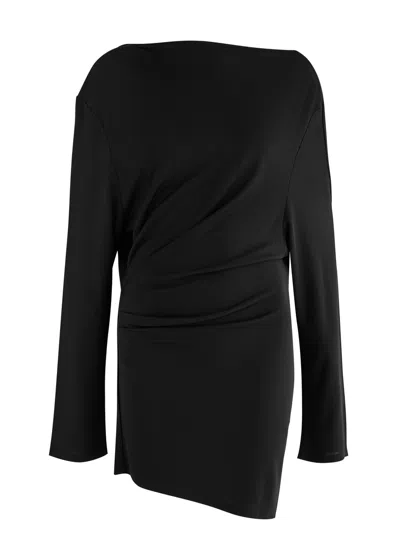 Jacquemus La Robe Croisière Draped Mini Dress In Black