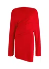Jacquemus La Robe Croisière Draped Mini Dress In Red